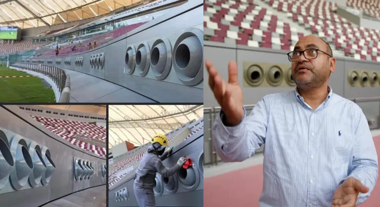  تقنية تبريد الملاعب (Advanced Stadium Cooling Tech)